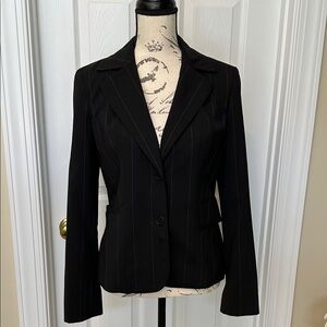 Women's Black Pinstripe Blazer